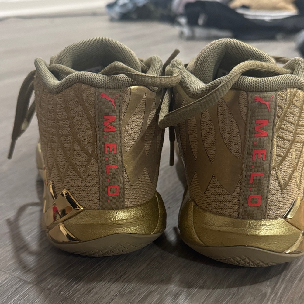 Puma Kids Sneakers in Gold and Pink Lemelo Ball - Picture 5 of 9